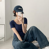 エンズヘムラウンドUネックスリムショートスリーブTシャツ