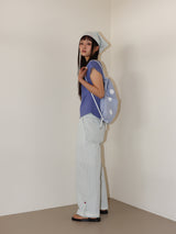 SHELL CAP SLEEVE T (BLUE)