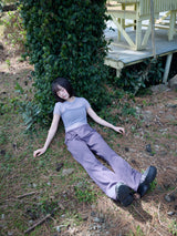WRAP SLACKS (PURPLE)