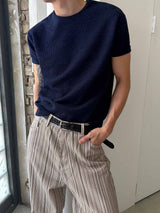 エッセンシャル マッスル クロップ ハーフニット(5color)