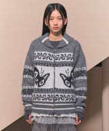 PEPE COWICHAN KNIT ZIP-UP (GRAY)_F24ZA960