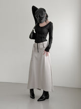 Hoodie Strap V-Neck Tee