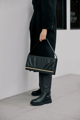 GATHERED BAG BLACK