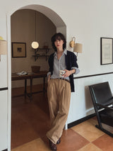 Serendi two-tuck wide pants