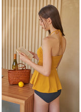 Rosie Top and Bottom Set Yellow&Charcoal