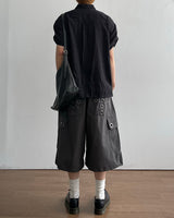 Punch Eyelet Bermuda Pants