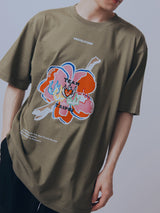 "See You in Paris" フラワーTシャツ(Olive Green)