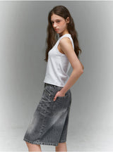 BTB : ウェーブウォッシングバミューダショーツ [GRAY CORE] [UNISEX]