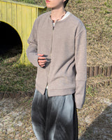 Angle Knit Zip-up with Hand Warmers