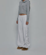 SIDE CROSS LOGO SWEATPANTS_WHITE