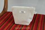 ブルーイエローストライプポーチ(POP-UP POUCH)