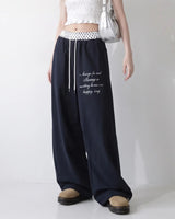 (W's) Dot Banding Wide Sweatpants