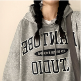 Noah Lettering Point Casual Over Hoodie
