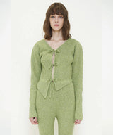 ASYMMETRIC COLOR KNIT CARDIGAN