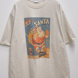 サンタ半袖ボクシーフィットTシャツ