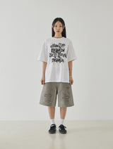 Double Knee Bermuda Pants (Dirty Grey)