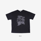(Unisex) ルーズグラフィティオーバーフィットショートスリーブTシャツ