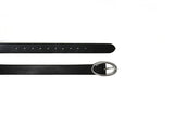 [premium] signature oval real leather belt
