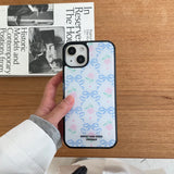 ローズリボンケースブルー (GLASS BUMPER)