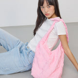 しわ加工バッグ_ピンク