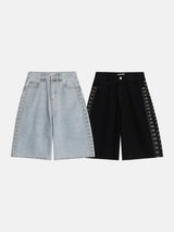 クラシックルタエンブロイダードバミューダデニムパンツ 2C