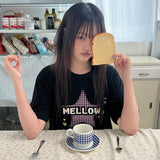 メロウ スター チェック ハーフ ティーシャツ
