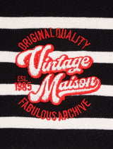 Women's Slim Fit Vintage Maison クロップドフーディ ブラック (FCF1TS201W)