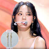 Ribbon and Crystal Drops Piercing - Gold