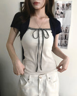 [ blue daily ] kiko deep slim layer top