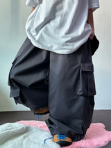MULTI ALL CARGO SEMI WIDE BALLOON LONG PANTS 💚🐝🩶🖤 - 3 COLORS