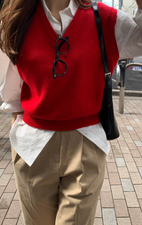 [Lè made/7,000 Sold] ルメイド ベーシック Vネック ベスト