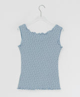 Uta Wavy Flower Punching Layered Sleeveless
