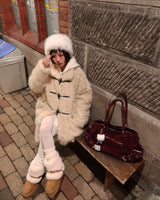 Half fur coat of soft tteokbokki