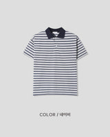 パヴェルストライプカラーショートスリーブTシャツ