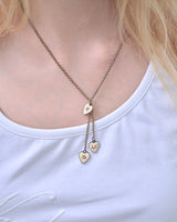 [MADE] TRIO HEART NECKLACE (GOLD)