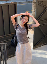 デイリーボーダーショートスリーブTシャツ(3color)