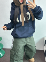 トラックカーゴストリングパディングパンツ ❤🖤🤎💚💙5カラー