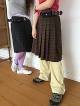 YWD PLAID PLEATS SKIRT (3color)
