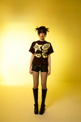 ロールアップピンタックTシャツ