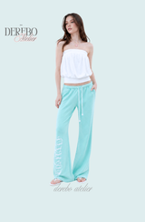 Lounge Lettering Mint Long Pants (PANTS)