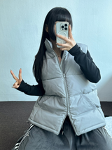B-CASIC FIT PADDINF VEST💚🩶🖤🤍🤎6COLOR