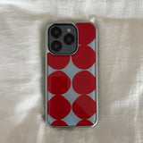 [Epoxy] バンピードット(red)シルバーバンパーケース