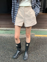 Noiton リブUネックTシャツ