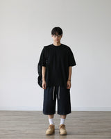BT スリットオーバーフィットハーフTシャツ ブラック
