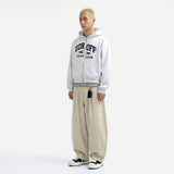 2-way Crop Fit System Hooded Zip-up White Melange