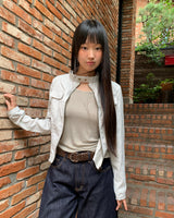 Ene Stripe three-quarter sleeve T-shirt