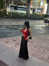 rose cosage halter neck knitwear