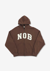 NOB パッチコットンフーディ ジップアップ NOB