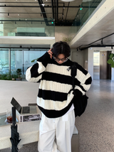 ライフルーズフィットダンガラニット