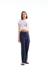 RABBIT CAT CROP T-SHIRT